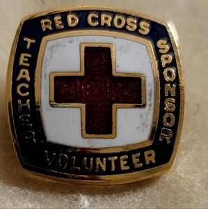 American Red Cross Vintage Teacher Sponsor Lapel Pins Lot Of 10